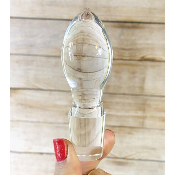 Clear Glass Genie Bottle Liquor Decanter w/ Stopper Barware 11.5" Made in Turkey - Picture 3 of 5